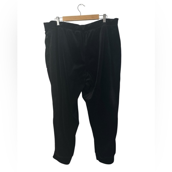 HOUSE OF HARLOW 1960 Pants Womens 2X Black Velvet Velour Pull On Jogger Pants - Picture 4 of 6